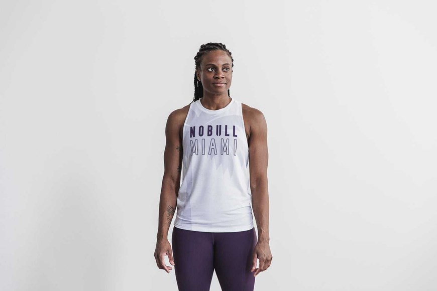 Nobull High-Neck Nobull Tank (Miami Palm) Tanks & Tees Purple Palm | 3809-DOMHF