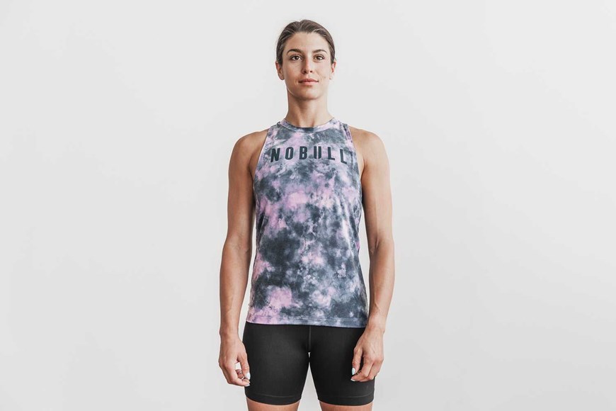 Nobull High-Neck Nobull Tank (Tie-Dye) Tanks & Tees Pink / Slate Tie-Dye | 9568-UMNIQ