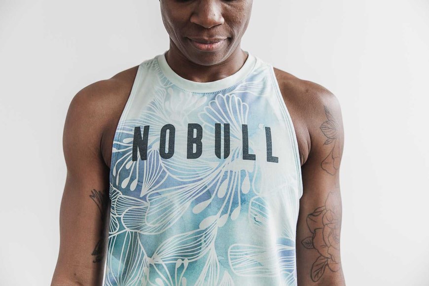 Nobull High-Neck Nobull Tank (Watercolor Floral) Tanks & Tees Mist Watercolor Floral | 0631-AWSBU