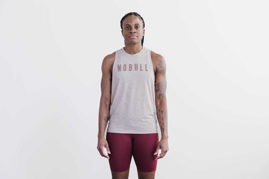 Nobull High-Neck Nobull Tank (Windswept Floral) Tanks & Tees Dusty Rose Windswept Floral | 3109-MTPUQ