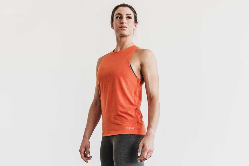 Nobull High-Neck Tank (Bright Colors) Tanks & Tees Terra Cotta | 4256-NZVTX