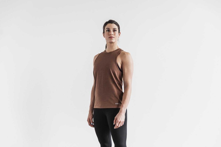 Nobull High-Neck Tank (Classic Colors) Tanks & Tees Brown | 2580-AOPJM