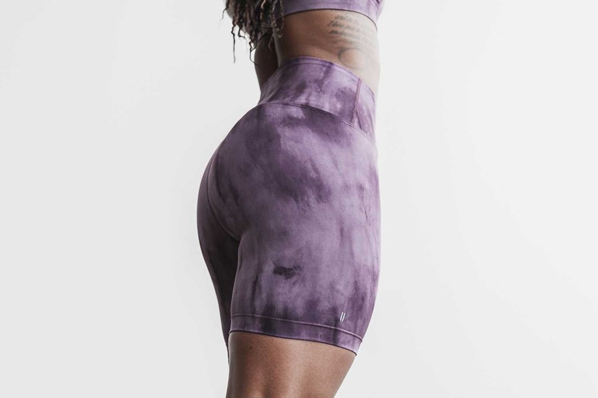 Nobull High-Rise Short 6 inches (Tie-Dye) Bottoms Nightshade / Plum Tie-Dye | 7325-KFUOP