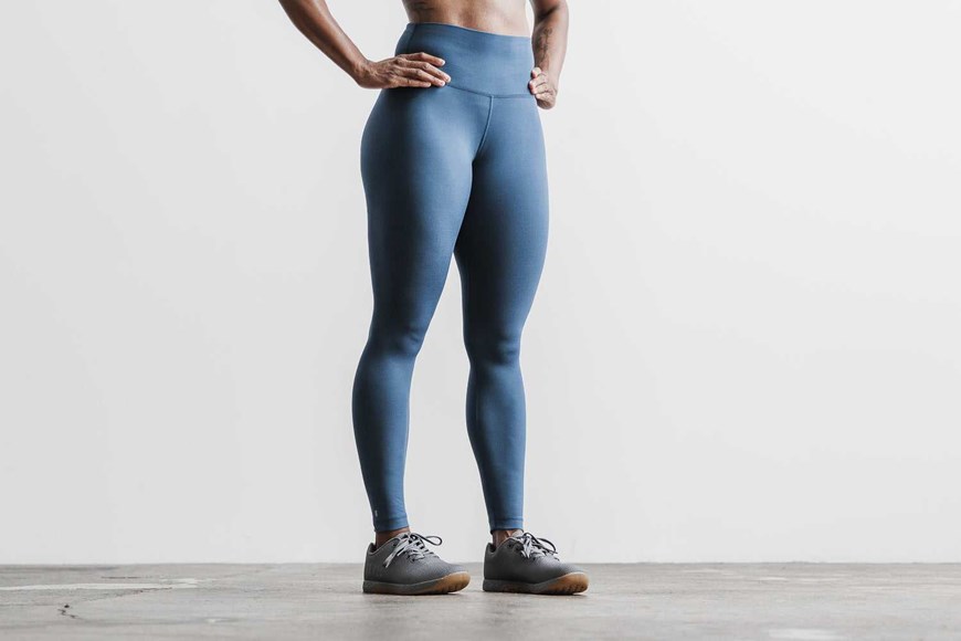 Nobull High-Rise Tight (Matte) Bottoms Coastal Blue Matte | 9018-OQGPI