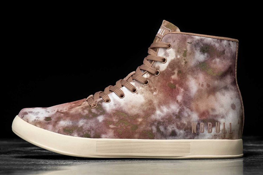 Nobull High-Top Canvas Trainer Canvas Earth Tie-Dye | 0396-JHDCR