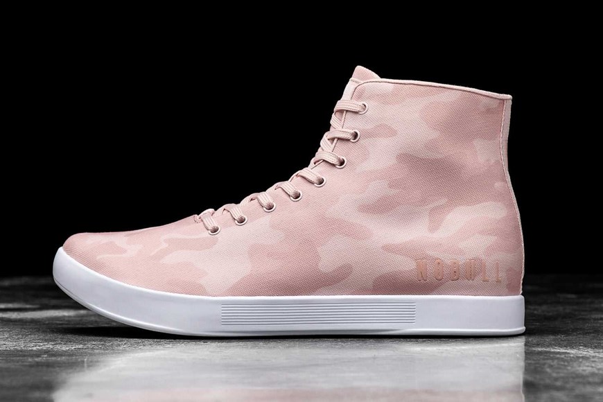 Nobull High-Top Canvas Trainer Canvas Rose Camo | 4321-FETIK