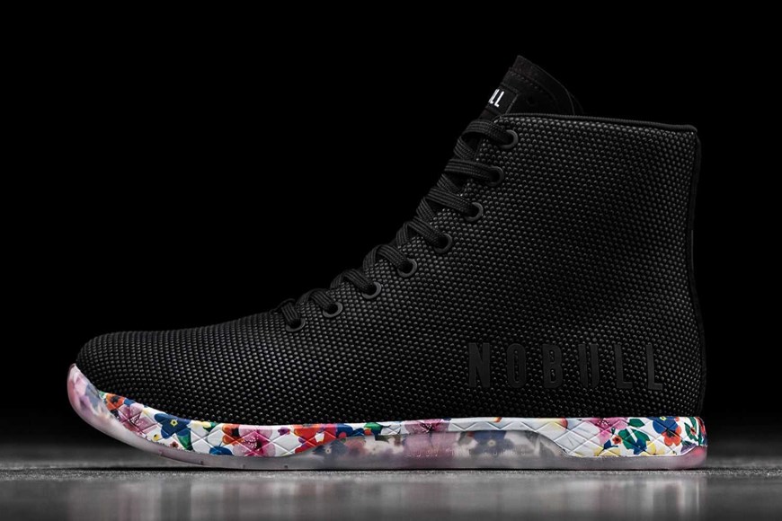 Nobull High-Top Trainer SuperFabric Black Daisy | 8736-VWCEI