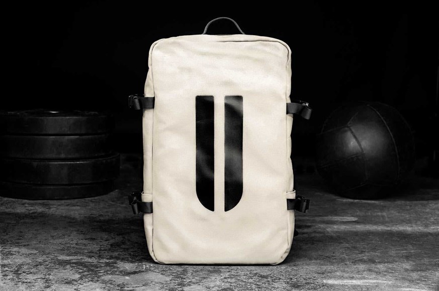 Nobull Horns Waxed Canvas Duffleback Bags Ivory | 0632-TBJHA