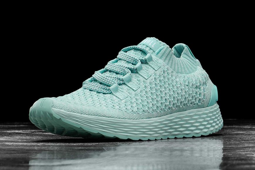 Nobull Knit Runner Knit Bright Aqua | 3518-FHYXC