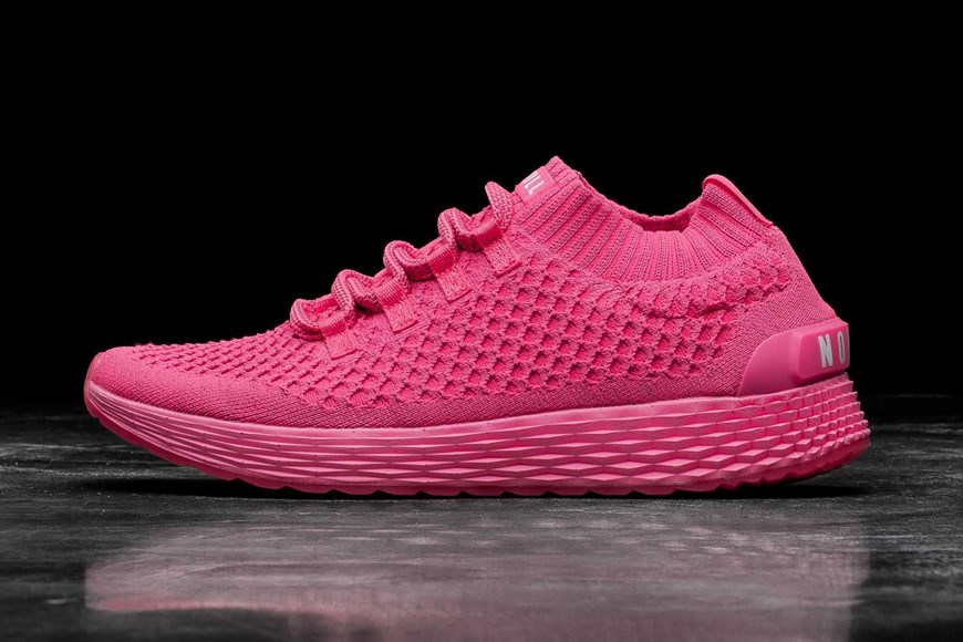 Nobull Knit Runner Knit Neon Pink Reflective | 5608-CBOQS