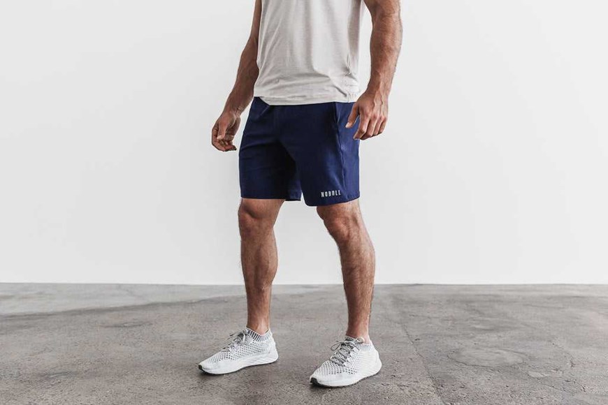 Nobull Knit Short 8.5 inches Bottoms Navy Heather | 4172-EPVGT