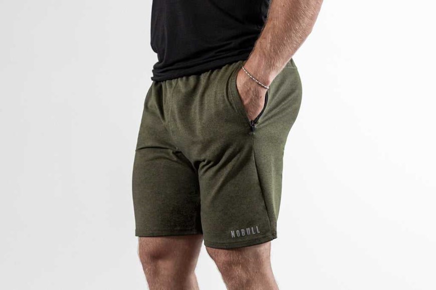 Nobull Knit Short 8.5 inches Bottoms Olive Heather | 4721-ITDOQ