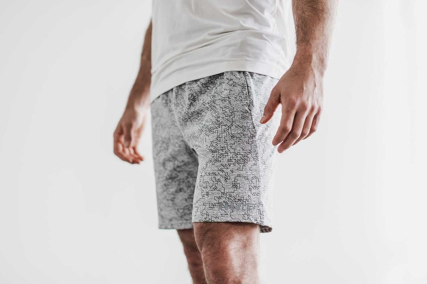 Nobull Knit Short 8.5 inches Bottoms White Line Camo | 5038-SJRBL