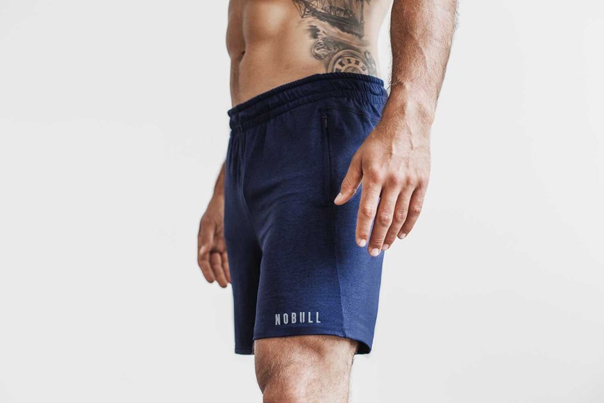 Nobull Lightweight Knit Short 7 inches Bottoms Navy Heather | 8276-MVPFL