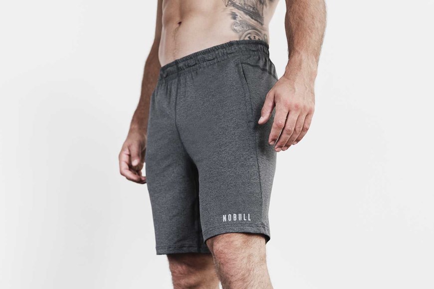 Nobull Lightweight Knit Short 9 inches Bottoms Charcoal Heather | 3285-LOYZS