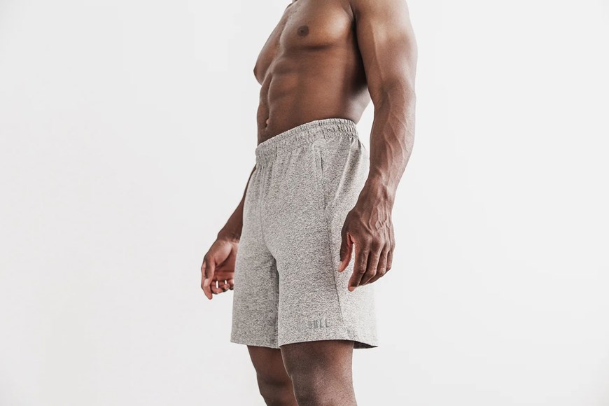 Nobull Lightweight Knit Short 9 inches Bottoms Bone Heather | 4506-JBYUR