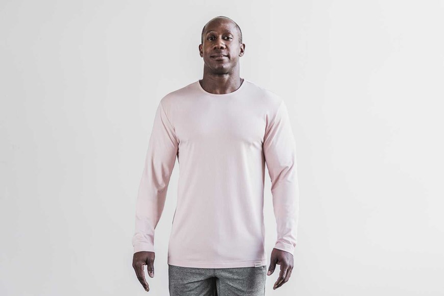 Nobull Lightweight Long Sleeve Tee Tanks & Tees Dusty Rose | 9458-KXTCI