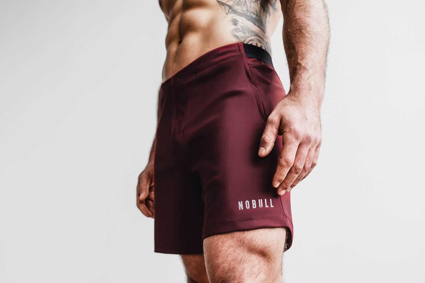 Nobull Lightweight Short 7 inches Bottoms Cabernet | 6580-AEJFG