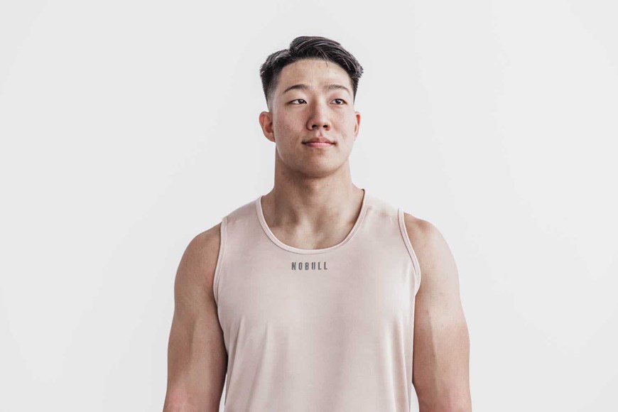 Nobull Lightweight Textured Tank (Camo) Tanks & Tees Dusty Rose Camo | 9530-YLOGK