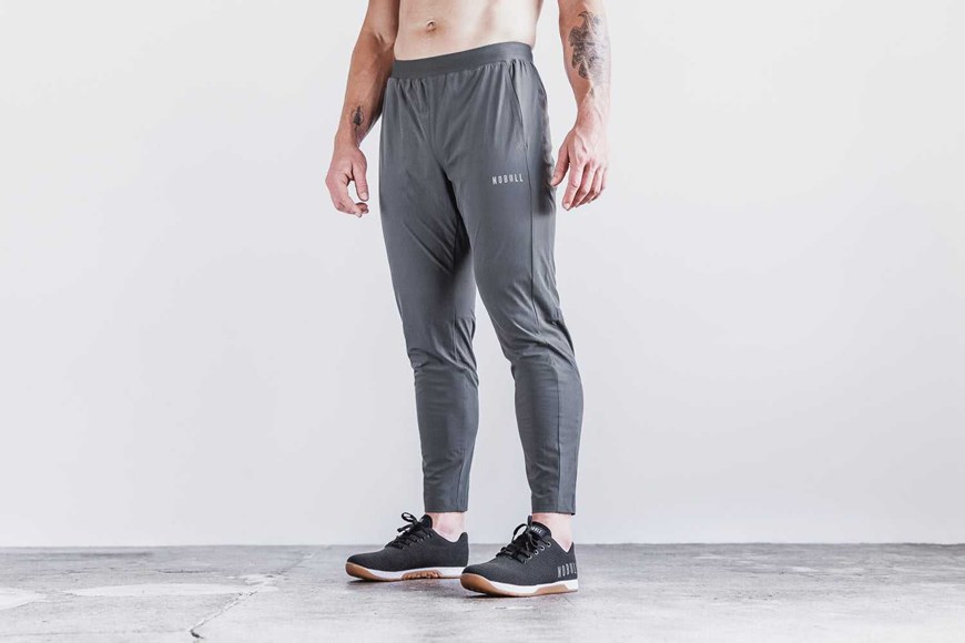 Nobull Lightweight Woven Track Pant Bottoms Dark Shadow | 0328-CJFVM