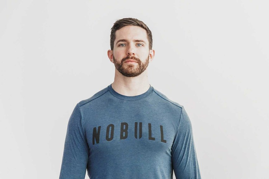 Nobull Long Sleeve Tee (Bright Colors) Tanks & Tees Deep Teal | 8497-VCXGK