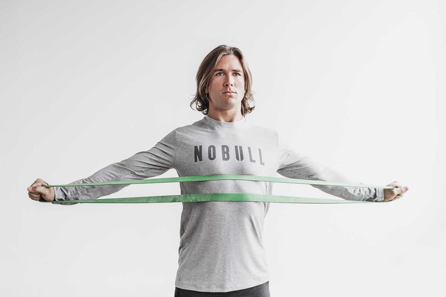 Nobull Long Sleeve Tee (Classic Colors) Tanks & Tees Light Heather Grey | 1760-VEMFR