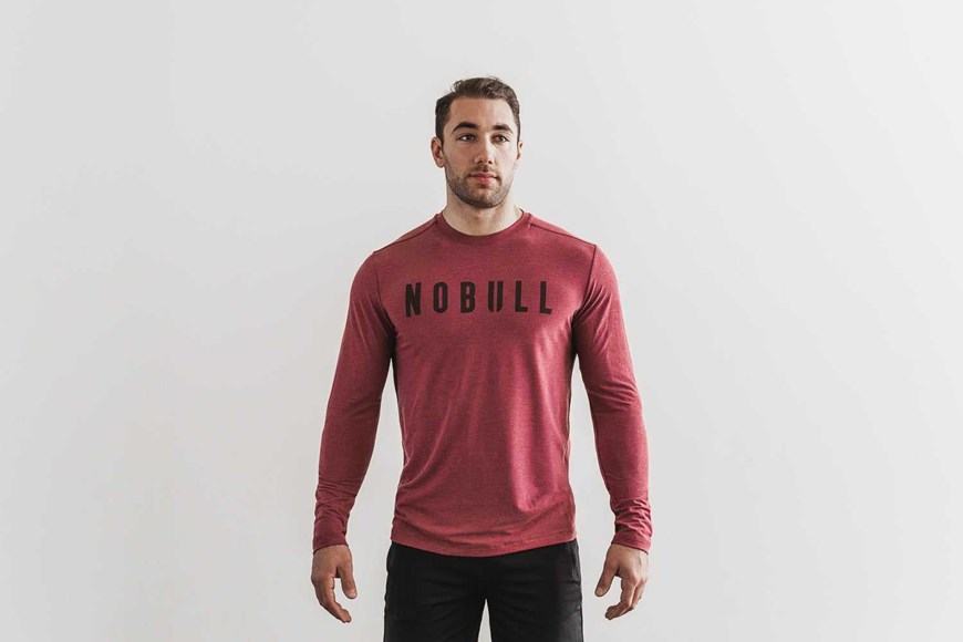 Nobull Long Sleeve Tee (Classic Colors) Tanks & Tees Wine | 9325-PTRDM