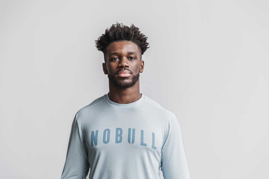 Nobull Long Sleeve Tee (Seasonal Colors) Tanks & Tees Ice Blue | 2670-FRSOE