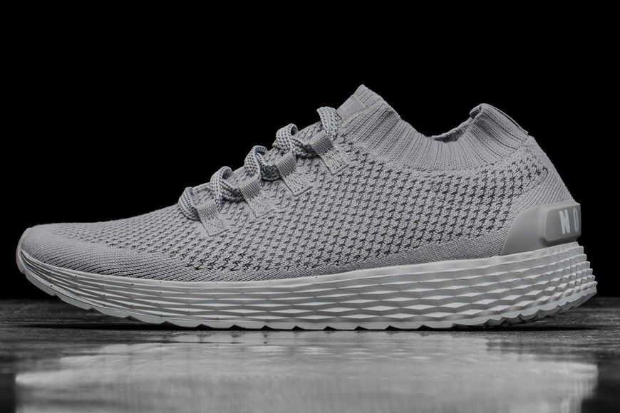 Nobull Merino Wool Knit Runner Knit Arctic Grey | 4395-KSUTZ