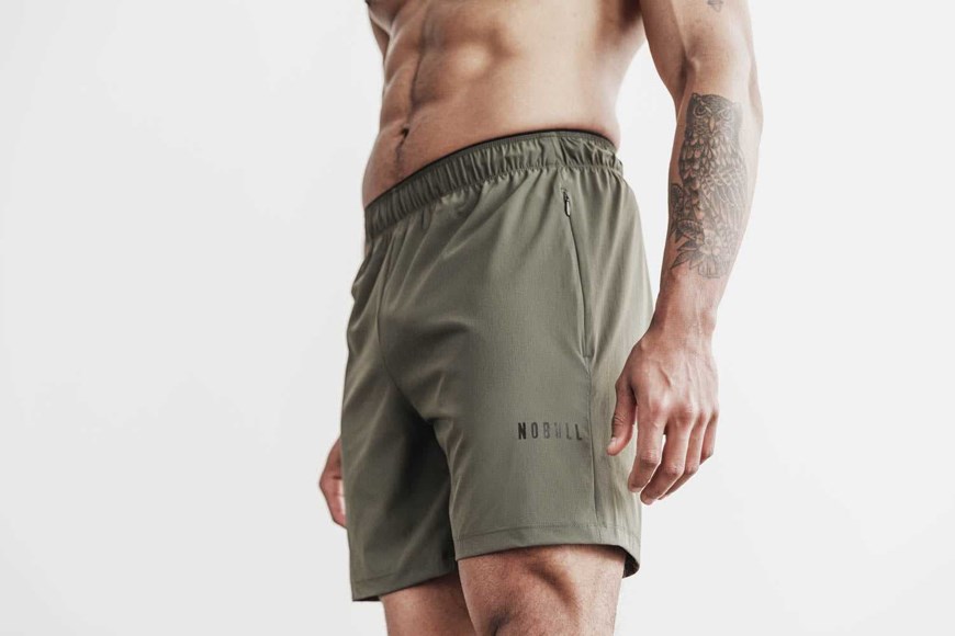 Nobull Micro Ripstop Short 6 inches Bottoms Army Green | 9817-KECAB