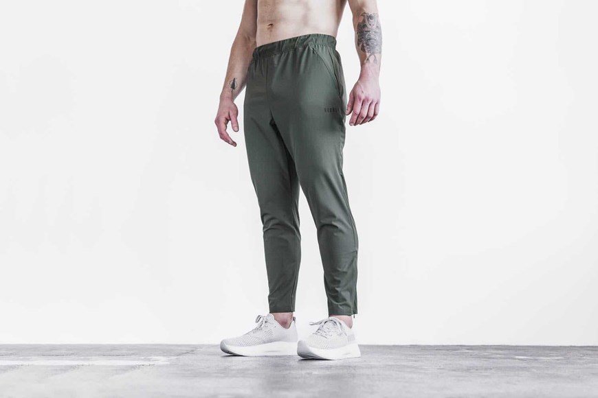 Nobull Micro Ripstop Track Pant Bottoms Army Green | 7041-UNQIO