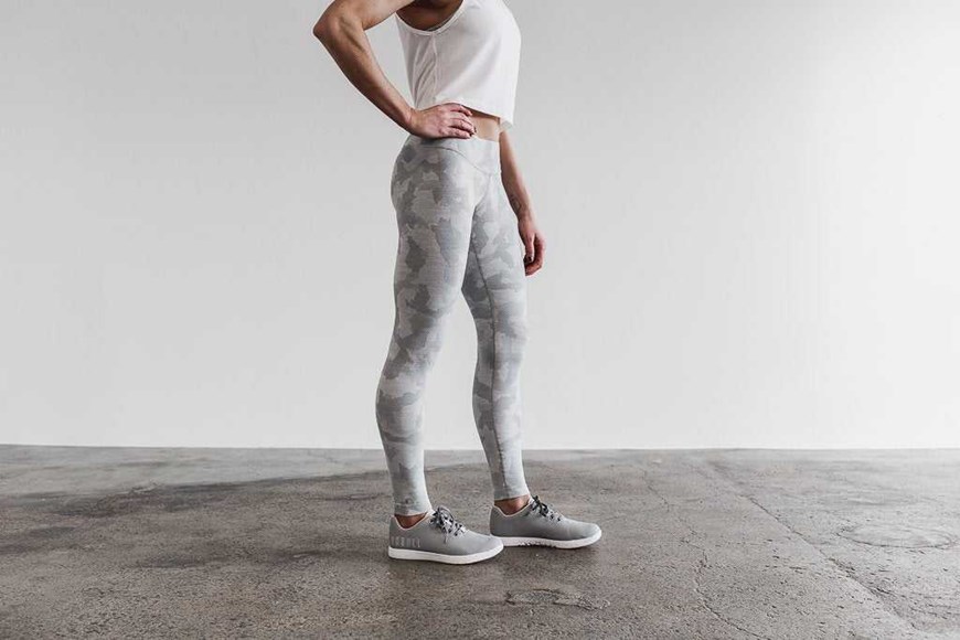 Nobull Mid-Rise Tight (Melange) Bottoms Glacier Camo | 4327-YERFZ