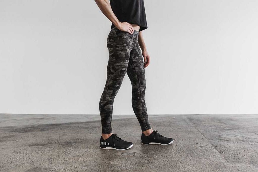 Nobull Mid-Rise Tight (Melange) Bottoms Dark Camo | 7541-DEOSJ