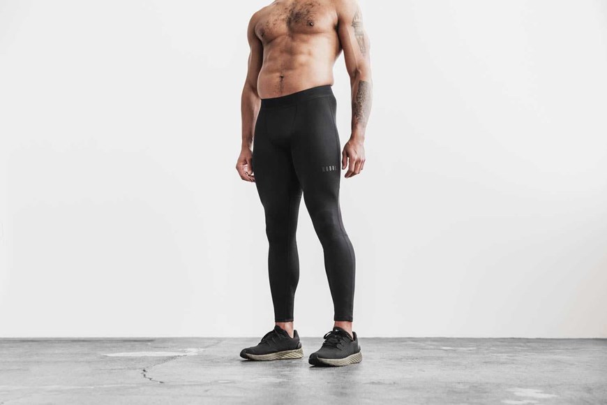 Nobull Midweight Compression 7/8 Tight Bottoms Black | 8062-GLKZR