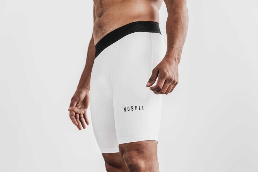 Nobull Midweight Compression Short 9 inches Bottoms White | 3629-RMDUH