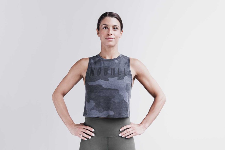 Nobull Muscle Tank (Camo) Tanks & Tees Charcoal Camo | 4967-RWNID