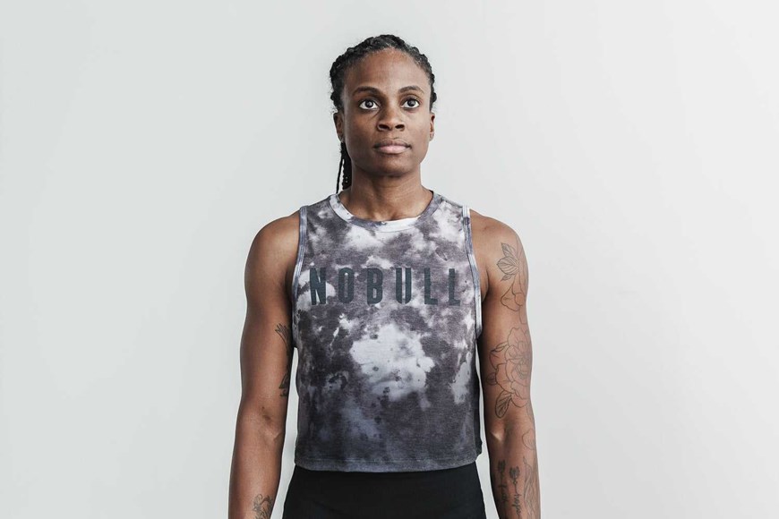 Nobull Muscle Tank (Dip-Dye) Tanks & Tees White / Black Dip-Dye | 2386-FRWKA