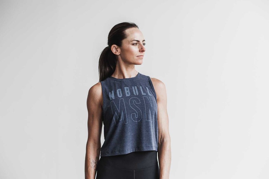 Nobull Muscle Tank (Madison) Tanks & Tees Navy | 7963-YFRBU