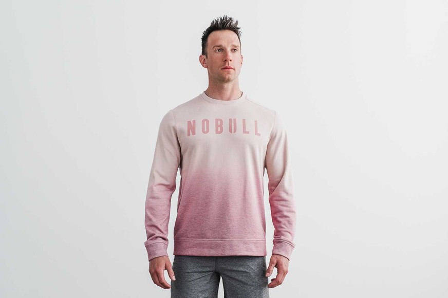 Nobull Nobull Crew Sweatshirt (Ombre) Outerwear Dusty Rose Ombre | 1523-OYDUV