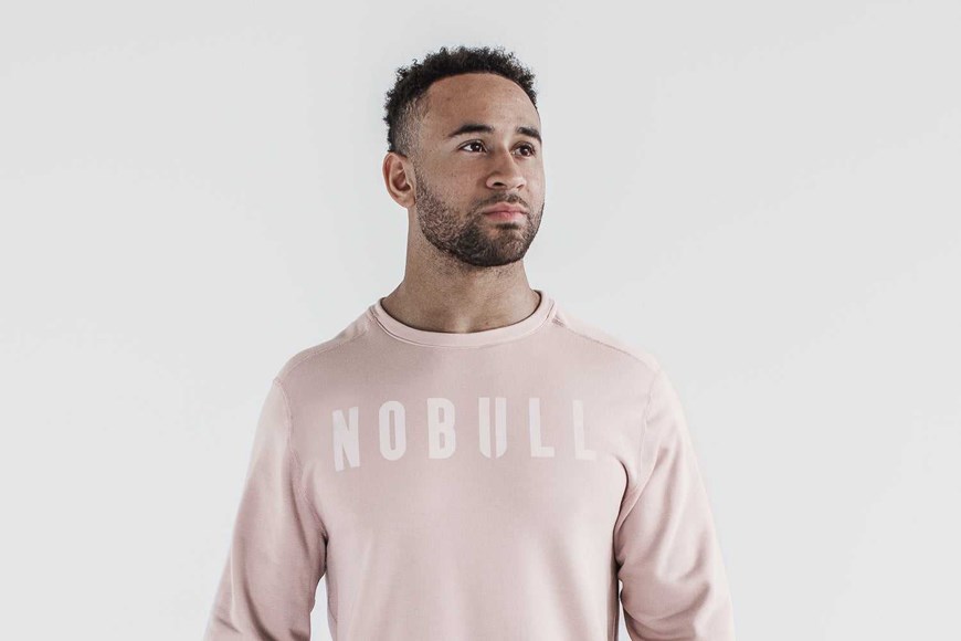 Nobull Nobull Crew Sweatshirt Outerwear Dusty Rose | 1692-VINFA