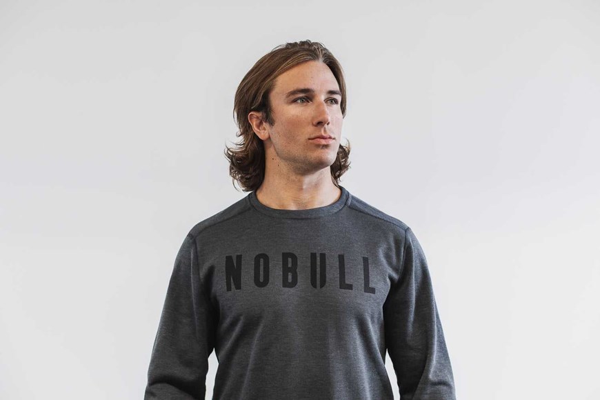 Nobull Nobull Crew Sweatshirt Outerwear Charcoal | 5198-VGDEP