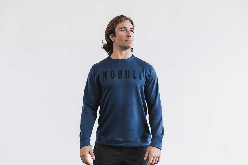 Nobull Nobull Crew Sweatshirt Outerwear Navy | 9210-PGIRM