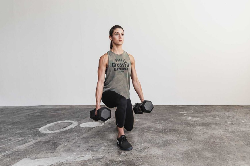 Nobull Nobull Crossfit Games 2021 High-Neck Tank Tanks & Tees Army Green Camo | 5496-DVLNS