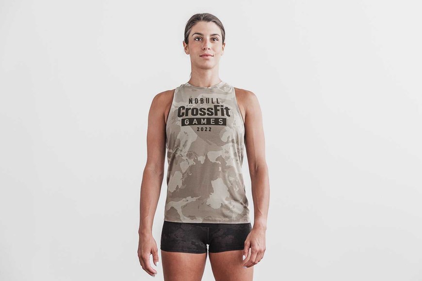 Nobull Nobull Crossfit Games 2022 High-Neck Tank Tanks & Tees Taupe Continental Camo | 7401-YSVXM