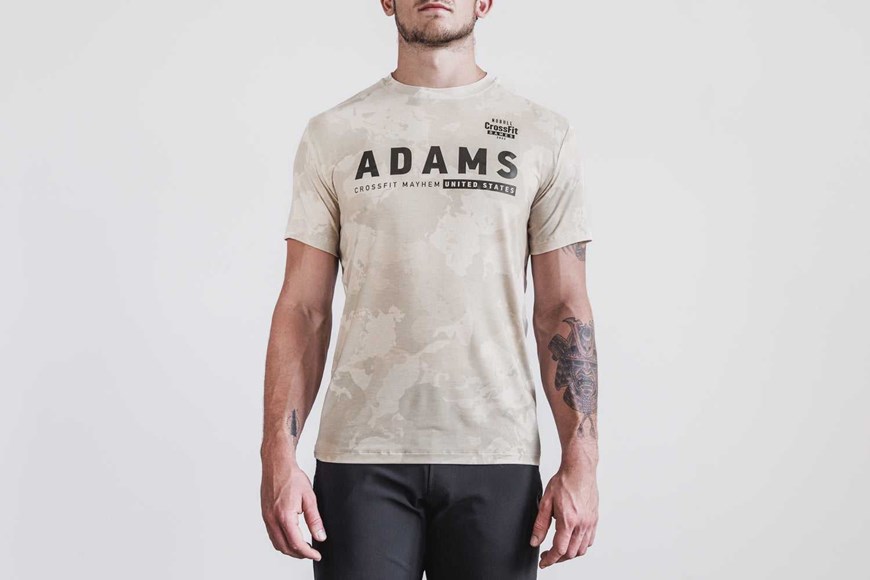 Nobull Nobull Crossfit Games 2022 Jersey (Adams) Tanks & Tees Oatmeal Continental Camo | 0538-VJKRS