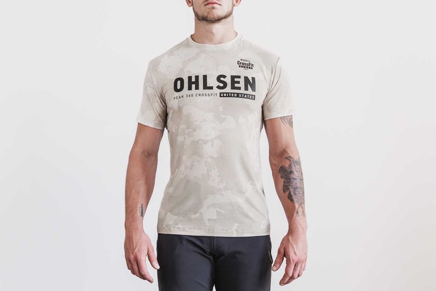 Nobull Nobull Crossfit Games 2022 Jersey (Ohlsen) Tanks & Tees Oatmeal Continental Camo | 2896-NQHSG