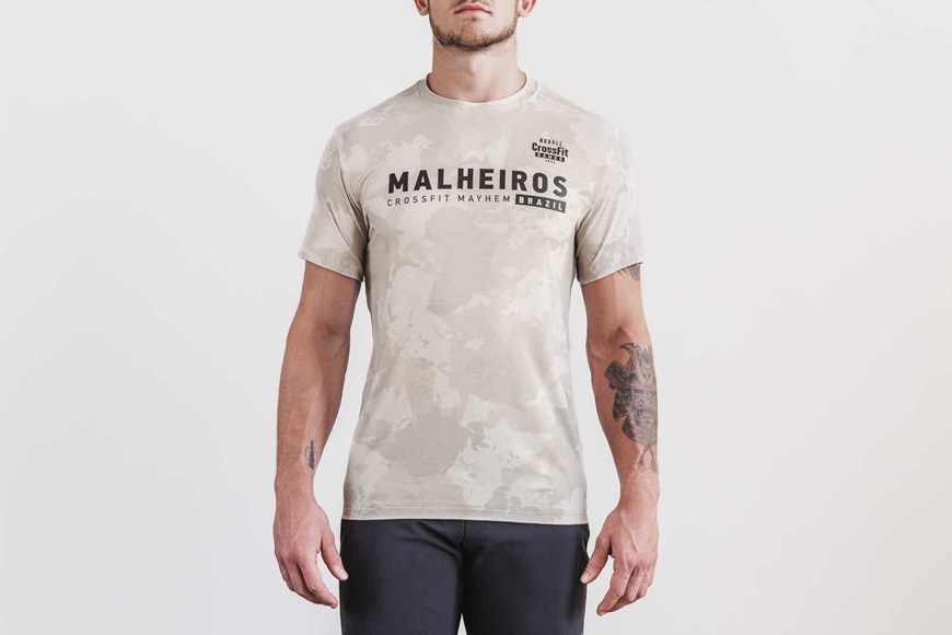 Nobull Nobull Crossfit Games 2022 Jersey (Malheiros) Tanks & Tees Oatmeal Continental Camo | 4163-UDOVB