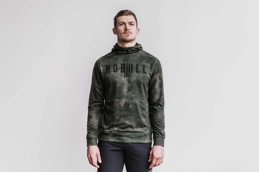 Nobull Nobull Hoodie (Tie-Dye) Outerwear Army Green Tie-Dye | 3814-IRVZJ