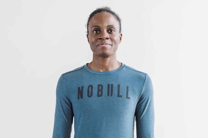 Nobull Nobull Long Sleeve Tee (Bright Colors) Tanks & Tees Deep Teal | 5178-SHOVR