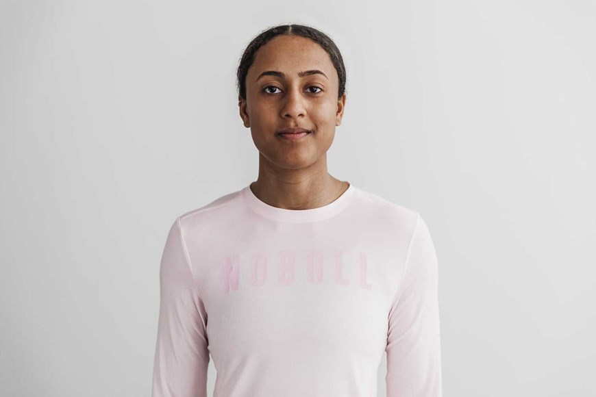 Nobull Nobull Long Sleeve Tee (Seasonal Colors) Tanks & Tees Blush | 3469-PNYZE